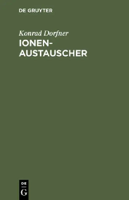 Buy Ionenaustauscher (English, Konrad Dorfner) — BookShops.in