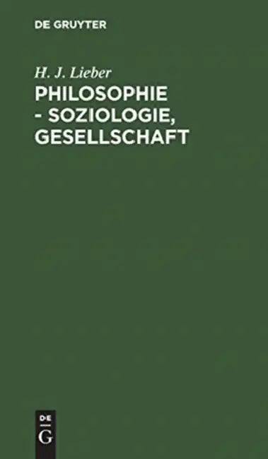 Buy Philosophie - Soziologie, Gesellschaft (English, H. J. Lieber) — BookShops.in
