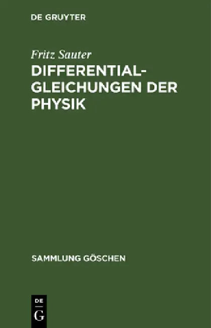 Buy Differentialgleichungen der Physik (English, Fritz Sauter) — BookShops.in