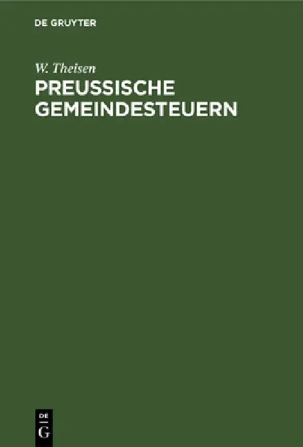 Buy Preußische Gemeindesteuern (English, W. Theisen) — BookShops.in