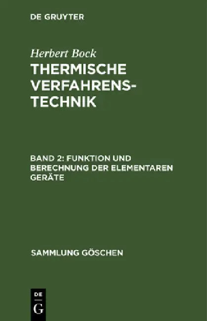 Buy Funktion Und Berechnung Der Elementaren Geräte (English, Herbert Bock) — BookShops.in