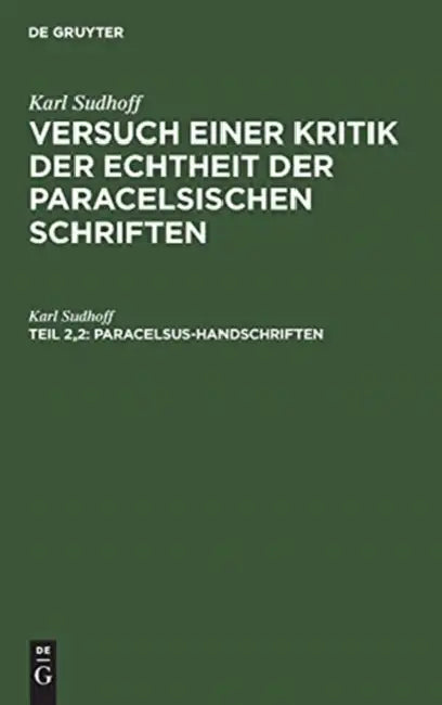 Buy Paracelsus-Handschriften (English, Karl Sudhoff) — BookShops.in