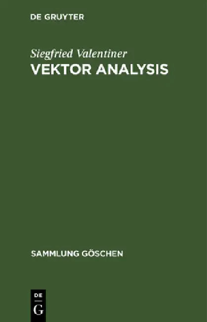 Buy Vektor Analysis (English, Siegfried Valentiner) — BookShops.in