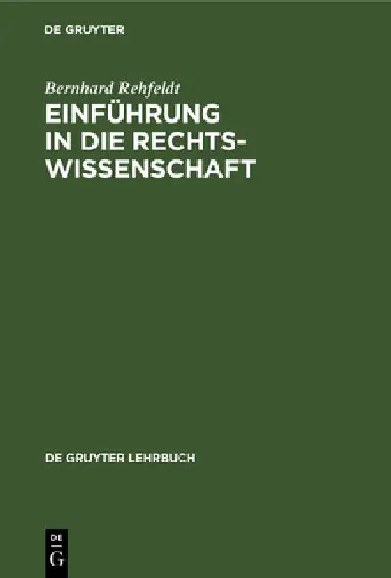 Buy Einführung in Die Rechtswissenschaft (English, No Contributor) — BookShops.in