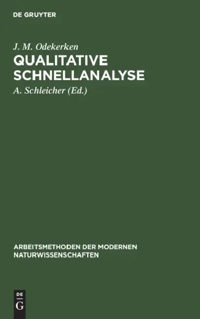 Buy Qualitative Schnellanalyse (English, G. Charlot | D. Bezier | R. Gauguin) — BookShops.in