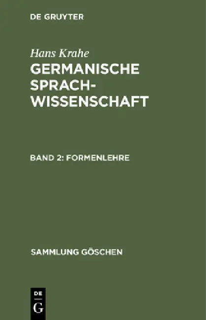 Buy Formenlehre (English, Hans Krahe) — BookShops.in