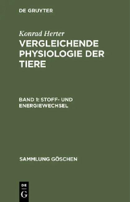Stoff- Und Energiewechsel (English, Konrad Herter)