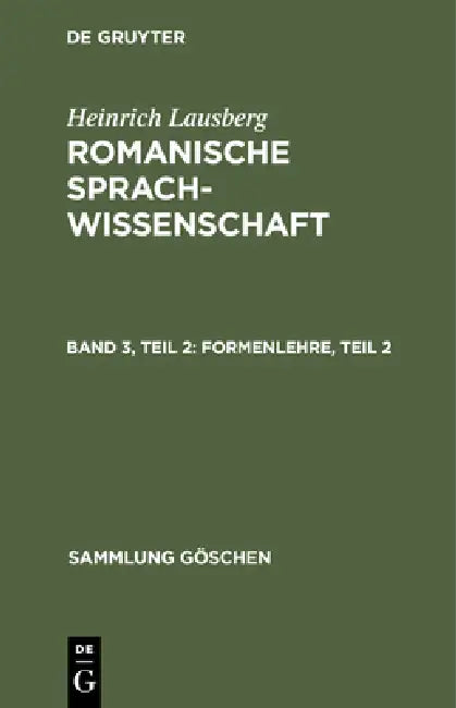 Buy Formenlehre, Teil 2 (English, Heinrich Lausberg) — BookShops.in