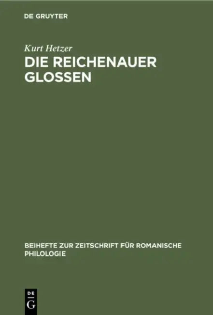 Buy Die Reichenauer Glossen (English, Kurt Hetzer) — BookShops.in