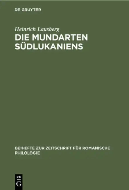 Buy Die Mundarten Südlukaniens (English, Heinrich Lausberg) — BookShops.in