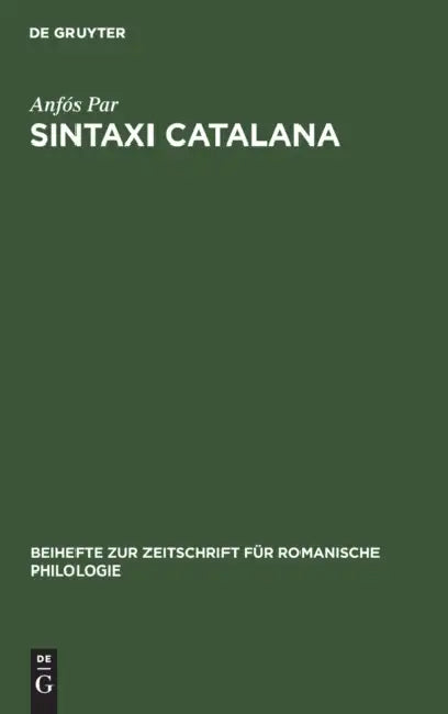 Buy Sintaxi Catalana (English, Anfós Par) — BookShops.in