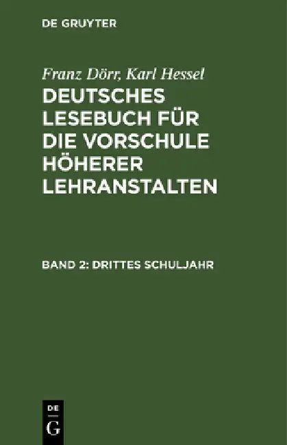 Drittes Schuljahr (English, Franz Dörr | Karl Hessel)