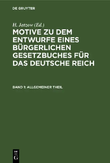 Buy Allgemeiner Theil (English, H. Jatzow) — BookShops.in