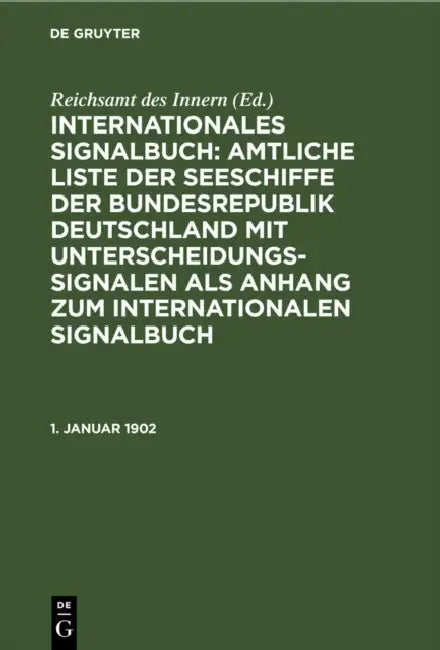 1. Januar 1902 (English, Reichsamt Des Innern)