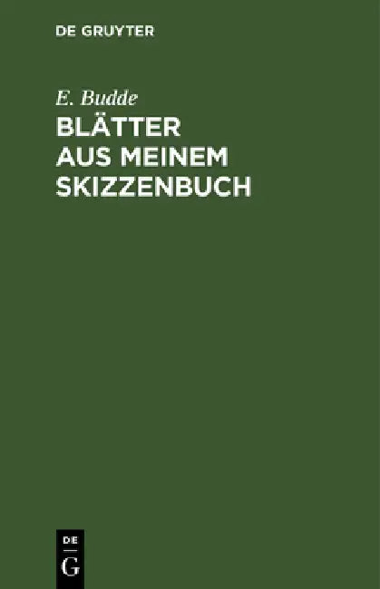Buy Blätter Aus Meinem Skizzenbuch (English, E. Budde) — BookShops.in