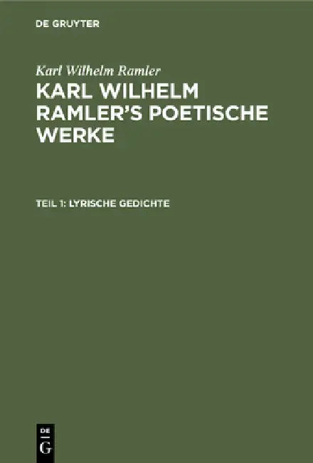 Buy Lyrische Gedichte (English, L. Göckingk) — BookShops.in