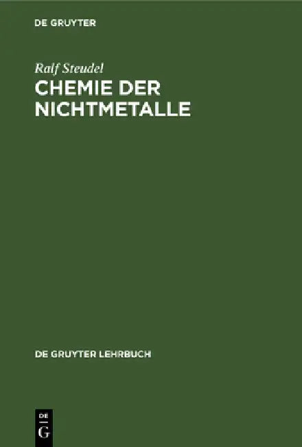 Buy Chemie Der Nichtmetalle (English, Ralf Steudel) — BookShops.in
