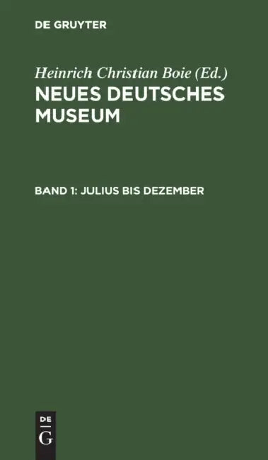Buy Julius Bis Dezember (English, Heinrich Christian Boie) — BookShops.in