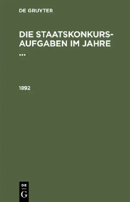 Buy 1892 (English, No Contributor) — BookShops.in
