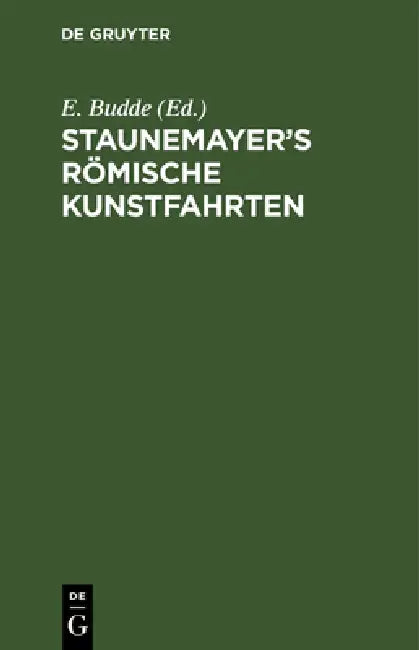 Buy Staunemayer's Römische Kunstfahrten (English, E. Budde) — BookShops.in