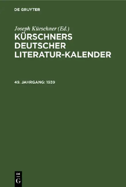 1939 (English, Joseph Kürschner)