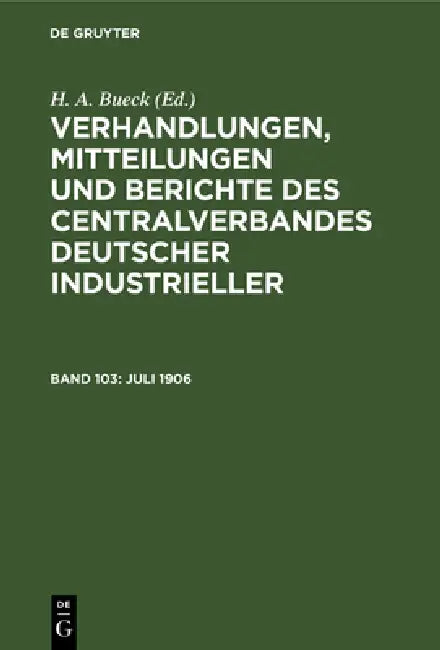Buy Juli 1906 (English, H. A. Bueck) — BookShops.in
