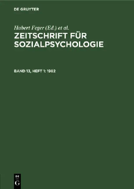 Buy 1982 (English, Hubert Feger | C. F. Graumann | Klaus Holzkamp) — BookShops.in