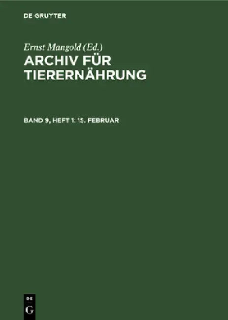 Buy 15. Februar (English, Akademie Der Landwirtschaftswissenschaft | Ernst Mangold) — BookShops.in