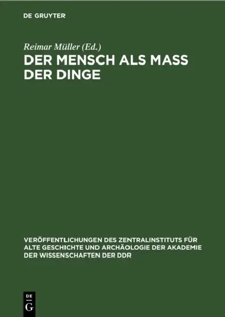 Buy Der Mensch ALS Mass Der Dinge (English, Reimar Müller) — BookShops.in