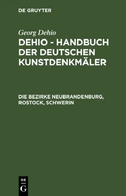 Buy Die Bezirke Neubrandenburg, Rostock, Schwerin (English, Institut Für Denkmalpflege) — BookShops.in