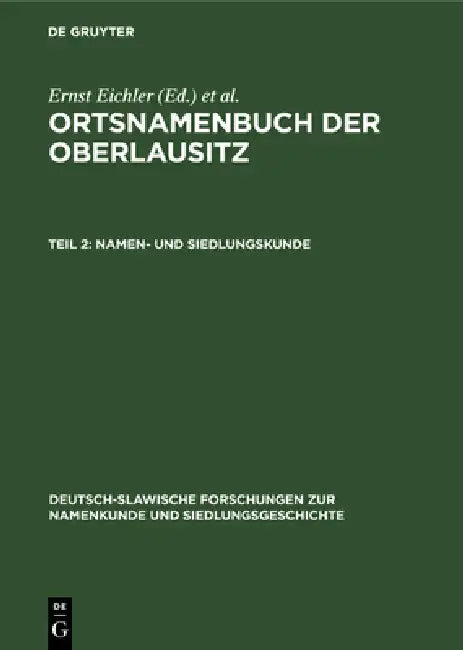 Buy Namen- Und Siedlungskunde (English, Ernst Eichler | Hans Walther) — BookShops.in