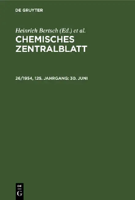 Buy 30. Juni (English, Deutsche Chemische Gesellschaft | Heinrich Bertsch | Wilhelm Klemm) — BookShops.in