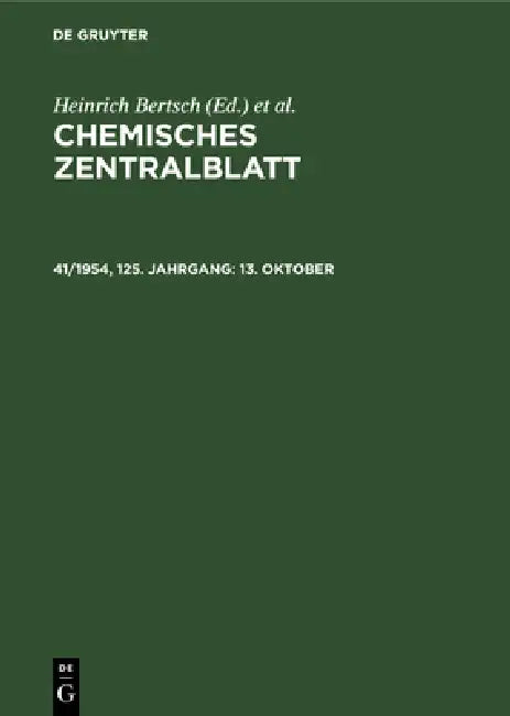 Buy 13. Oktober (English, Deutsche Chemische Gesellschaft | Heinrich Bertsch | Wilhelm Klemm) — BookShops.in