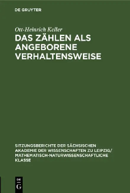 Buy Das Zählen ALS Angeborene Verhaltensweise (English, Ott-Heinrich Keller) — BookShops.in