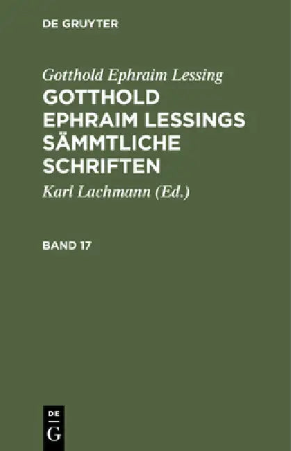 Buy Gotthold Ephraim Lessing (English, Karl Lachmann | Gotthold Ephraim Lessing) — BookShops.in