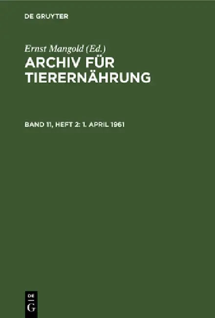 Buy 4/1/61 (English, Akademie Der Landwirtschaftswissenschaft | Ernst Mangold) — BookShops.in
