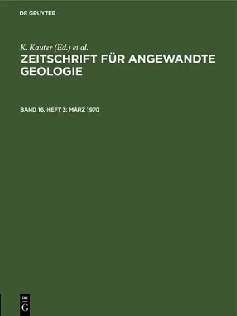 Buy März 1970 (English, Zentrales Geologisches Institut | K. Kauter | F. Stammberger) — BookShops.in