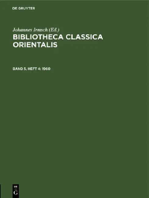 Buy 1960 (English, Institut Für Griechisch-Römische Altertu | Johannes Irmsch) — BookShops.in