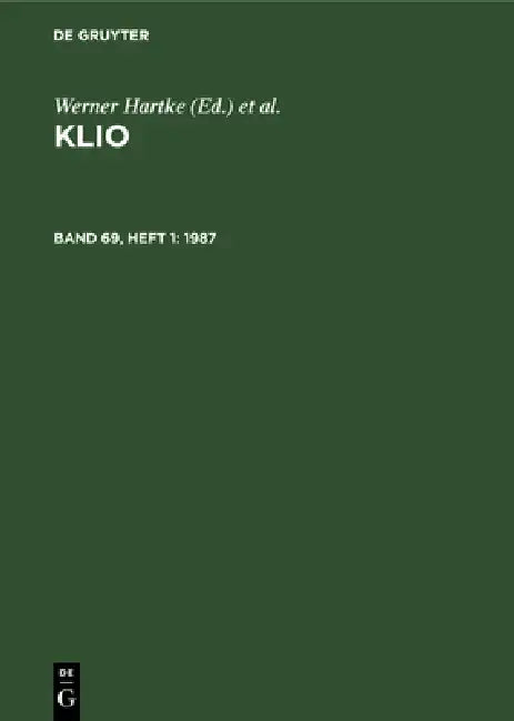 Buy 1987 (English, Zentralinstitut Für Alte Geschichte Und | Werner Hartke | Rigobert Günther) — BookShops.in