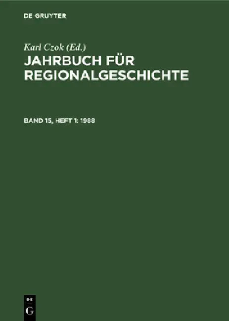 1988 (English, Historische Kommission Der Sächsischen A | Karl Czok)