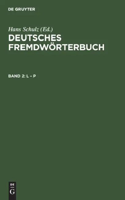 Buy L - P (English, Hans Schulz | Otto Basler) — BookShops.in