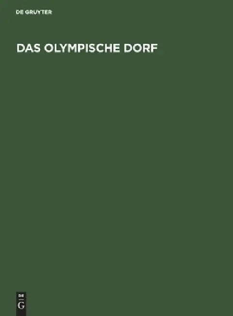 Buy Das Olympische Dorf (English, No Contributor) — BookShops.in