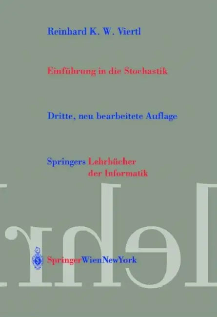 Einführung in Die Stochastik (English, R. K. W. Viertl)