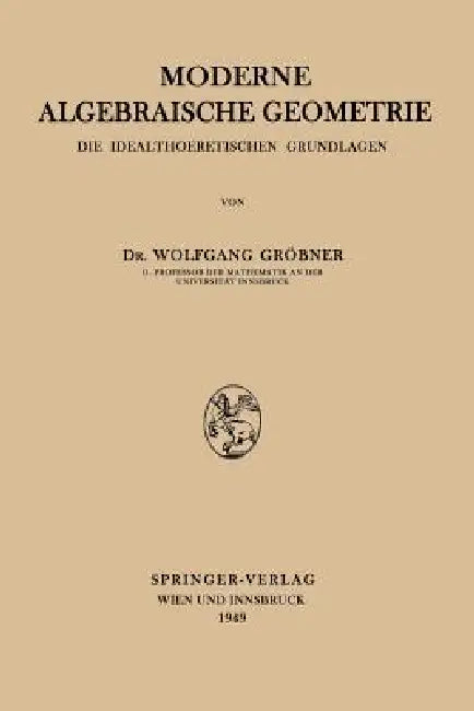 Moderne Algebraische Geometrie (English, Wolfgang Gröbner)