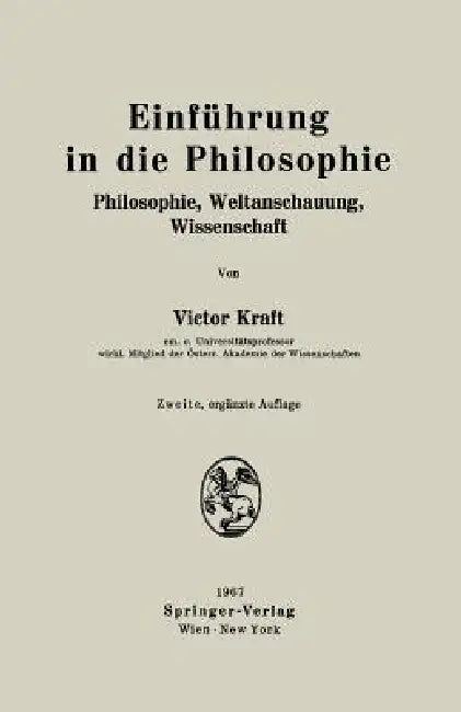 Buy Einführung in Die Philosophie (English, Victor Kraft) — BookShops.in