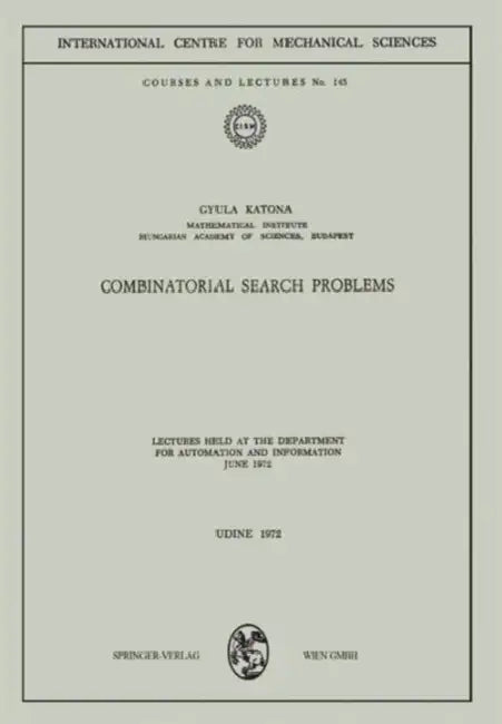 Buy Combinatorial Search Problems (English, Gyula Katona) — BookShops.in