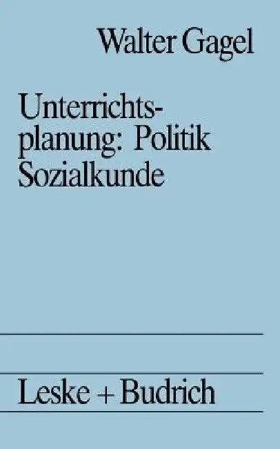 Buy Unterrichtsplanung (English, Walter Gagel) — BookShops.in