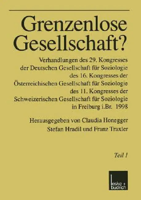 Buy Grenzenlose Gesellschaft? (English, Claudia Honegger) — BookShops.in