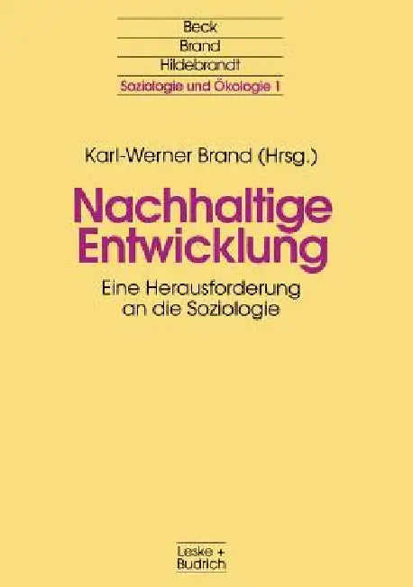 Buy Nachhaltige Entwicklung (English, Karl-Werner Brand) — BookShops.in