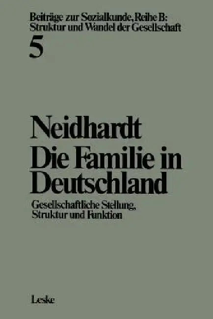 Buy Die Familie in Deutschland (English, Friedhelm Neidhardt) — BookShops.in